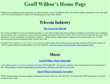 Tablet Screenshot of geoffwilbur.com